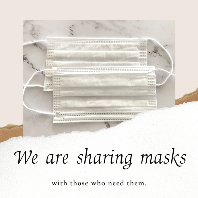 We are donating masks to people who need them.